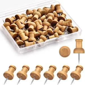 40Pcs Wooden Push Pins, Decorative Thumb Tacks, Wooden Pins and Nails, Corkboard Thumb Tacks, Cute Thumb Tacks for Wall and Bulletin Board, Map Pins 40Pcs Wooden Push Pins, Decorative Thumb Tacks, Wooden Pins and Nails, Corkboard Thumb Tacks, Cute Thumb Tacks for Wall and Bulletin Board, Map Pins