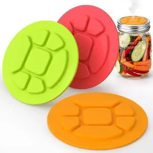 Garden to Jar Wide Mouth Fermentation Lids 3-Pack (86mm) for Ball & Kerr Mason Jars, Self-Burping Lids for Sauerkraut, Kimchi, and Preserving Harvest Garden to Jar Wide Mouth Fermentation Lids 3-Pack (86mm) for Ball & Kerr Mason Jars, Self-Burping Lids for Sauerkraut, Kimchi, and Preserving Harvest