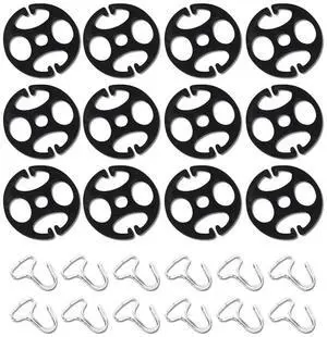 12pcs Metal Hooks and 12pcs Plastic Clips for Car Seat Cover Replacement, Black 12pcs Metal Hooks and 12pcs Plastic Clips for Car Seat Cover Replacement, Black