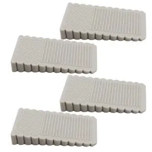 4 Pack Mini Door Stopper Wedge, TPE, Gray, for Door Bottom, Gap, and Various Surfaces 4 Pack Mini Door Stopper Wedge, TPE, Gray, for Door Bottom, Gap, and Various Surfaces