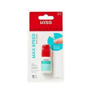 Kiss PowerFlex Maximum Speed Nail Glue - Fast-Drying Adhesive with Nozzle Tip Applicator, for Glue-On Nails & Repairs, Ideal for Tips & Wraps, 0.10oz (3g) Kiss PowerFlex Maximum Speed Nail Glue - Fast-Drying Adhesive with Nozzle Tip Applicator, for Glue-On Nails & Repairs, Ideal for Tips & Wraps, 0.10oz (3g)