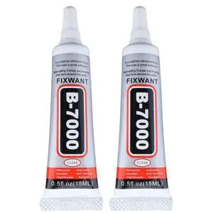 B-7000 High Viscosity Clear Glue 2x15mL/0.5 fl oz for Rhinestones, Clothes, Shoes, Fabric, Cell Phone Screen Repair, Jewelry, Stone, Metal, Nail Art, Glass B-7000 High Viscosity Clear Glue 2x15mL/0.5 fl oz for Rhinestones, Clothes, Shoes, Fabric, Cell Phone Screen Repair, Jewelry, Stone, Metal, Nail Art, Glass