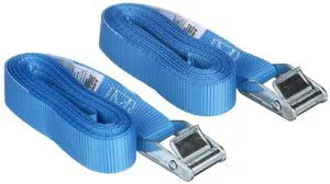 Hyper Tough Cam Buckle Lashing Strap Tie Down, 13 ft x 1 in, 200 lbs, 2 Straps Hyper Tough Cam Buckle Lashing Strap Tie Down, 13 ft x 1 in, 200 lbs, 2 Straps