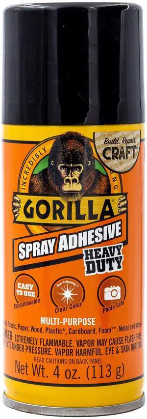 Gorilla Mist Spray Adhesive, 4 fl. oz., 1 Each Gorilla Mist Spray Adhesive, 4 fl. oz., 1 Each