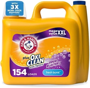 ARM & HAMMER Plus OxiClean with Odor Blasters Liquid Laundry Detergent Fresh Burst 200.2 Fl Oz ARM & HAMMER Plus OxiClean with Odor Blasters Liquid Laundry Detergent Fresh Burst 200.2 Fl Oz