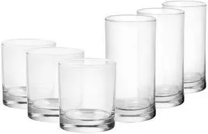 Mainstays Cooler Tennyson Glass Drinkware Set, 12 Pieces, Clear Mainstays Cooler Tennyson Glass Drinkware Set, 12 Pieces, Clear