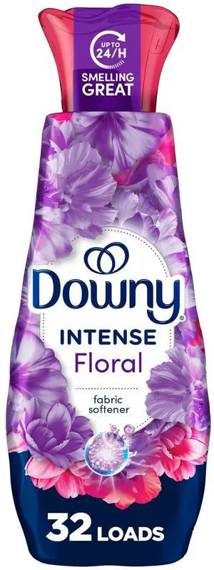 Downy Intense Fabric Softener Liquid, 24 fl oz, 32 Loads, Floral Scent Downy Intense Fabric Softener Liquid, 24 fl oz, 32 Loads, Floral Scent