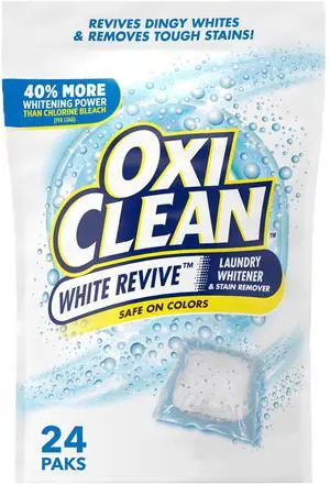 OxiClean White Revive Laundry Whitener and Stain Remover Power Paks, 24 Count OxiClean White Revive Laundry Whitener and Stain Remover Power Paks, 24 Count