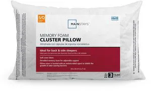 Mainstays Memory Foam Cluster Bed Pillow Standard Queen Mainstays Memory Foam Cluster Bed Pillow Standard Queen