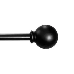 Mainstays Adjustable Single Curtain Rod, 1/2 in, Black Ball, 28-48 in Mainstays Adjustable Single Curtain Rod, 1/2 in, Black Ball, 28-48 in