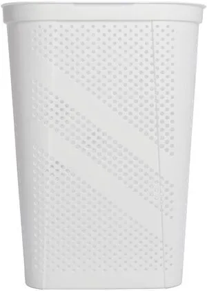 Mainstays Adult White Plastic Rectangular Hinged-Lid Laundry Hamper Mainstays Adult White Plastic Rectangular Hinged-Lid Laundry Hamper