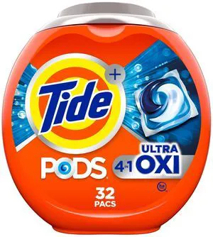 Tide PODS Ultra OXI Laundry Detergent Soap Pacs, 32 Count Tide PODS Ultra OXI Laundry Detergent Soap Pacs, 32 Count