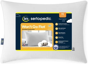Sertapedic Won't Go Flat Pillow, Standard/Queen Sertapedic Won't Go Flat Pillow, Standard/Queen