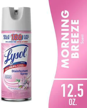Lysol Disinfectant Spray 12.5 oz, Early Morning Breeze, Sanitizing and Antibacterial Bathroom Spray, Deodorizer Lysol Disinfectant Spray 12.5 oz, Early Morning Breeze, Sanitizing and Antibacterial Bathroom Spray, Deodorizer