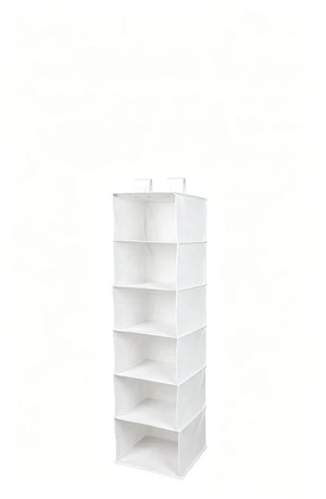 Mainstays 6 Shelf Non-Woven Hanging Closet Organizer, Arctic White Mainstays 6 Shelf Non-Woven Hanging Closet Organizer, Arctic White
