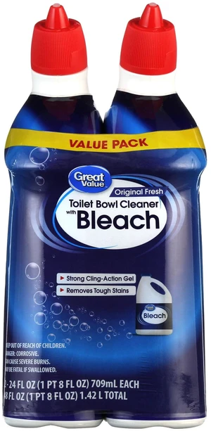 Great Value Toilet Bowl Cleaners, Fresh Scent, 24 Fl Oz, 2 Count Great Value Toilet Bowl Cleaners, Fresh Scent, 24 Fl Oz, 2 Count