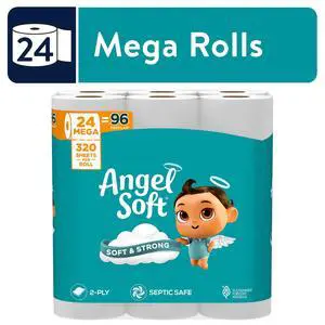 Angel Soft 2-Ply Toilet Paper, 24 Rolls Angel Soft 2-Ply Toilet Paper, 24 Rolls