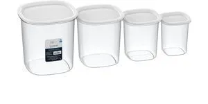 Mainstays 8-Piece Plastic Pantry Food Storage Container Set, Kitchen Organizer Canisters Mainstays 8-Piece Plastic Pantry Food Storage Container Set, Kitchen Organizer Canisters