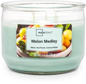 Mainstays Melon Medley Scented 3-Wick Candle, 11.5 Oz Mainstays Melon Medley Scented 3-Wick Candle, 11.5 Oz