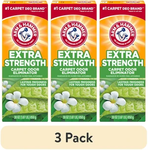 ARM & HAMMER Extra Strength Carpet Odor Eliminator Powder, Fresh Scent, 30oz, 3Pack ARM & HAMMER Extra Strength Carpet Odor Eliminator Powder, Fresh Scent, 30oz, 3Pack