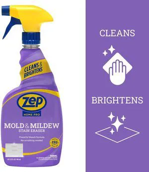 Zep Home Pro Mold and Mildew Stain Eraser and Cleaner, 32 fl oz, Clean Fresh Scent Zep Home Pro Mold and Mildew Stain Eraser and Cleaner, 32 fl oz, Clean Fresh Scent