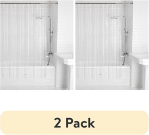 Mainstays 2 Pack Light Weight PEVA Shower Liner, 70in x 71in, Clear Mainstays 2 Pack Light Weight PEVA Shower Liner, 70in x 71in, Clear