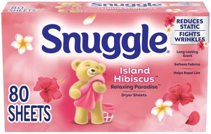 Snuggle Island Hibiscus Relaxing Paradise Dryer Sheets, 80 Count Snuggle Island Hibiscus Relaxing Paradise Dryer Sheets, 80 Count