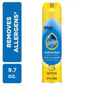 Pledge Clean It Dust & Allergen Multi Surface Cleaner Spray, Lemon Scent, 9.7 Ounce Pledge Clean It Dust & Allergen Multi Surface Cleaner Spray, Lemon Scent, 9.7 Ounce
