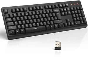 TECKNET 2.4G Silent Full-Size Wireless Keyboard with Number Pad TECKNET 2.4G Silent Full-Size Wireless Keyboard with Number Pad