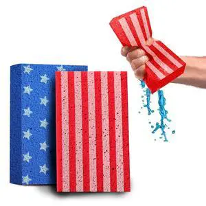 USA 2-Pack Multi-Purpose Large Sponges for Car Washing, Tile, Grout, and All-Purpose Cleaning USA 2-Pack Multi-Purpose Large Sponges for Car Washing, Tile, Grout, and All-Purpose Cleaning