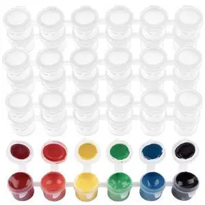 36 Clear Empty Paint Pots with Lids, 5ml/0.17oz, Mini Painting Cups for Arts Crafts, Summer Camp, Kids, Classrooms, Schools, Art Festivals 36 Clear Empty Paint Pots with Lids, 5ml/0.17oz, Mini Painting Cups for Arts Crafts, Summer Camp, Kids, Classrooms, Schools, Art Festivals