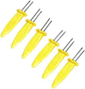 Chef Craft Jumbo Corn Holders, 6 Pieces, Yellow, One Size, 20653 Chef Craft Jumbo Corn Holders, 6 Pieces, Yellow, One Size, 20653