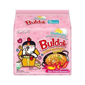 Samyang Buldak Spicy Hot Chicken Ramen Carbonara Korean Stir-Fried Instant Noodle, 5 Pack Samyang Buldak Spicy Hot Chicken Ramen Carbonara Korean Stir-Fried Instant Noodle, 5 Pack