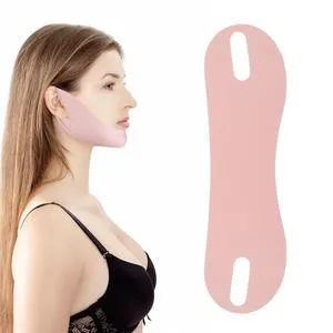 Thinp V Line Double Chin Reducer, Reusable Face Lifting Chin Mask, Skin Tightening, Pink Thinp V Line Double Chin Reducer, Reusable Face Lifting Chin Mask, Skin Tightening, Pink
