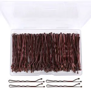 100Pcs Premium Wavy Brown Bobby Pins Hair Clips with Storage Box for Women Girls Kids (2inch) 100Pcs Premium Wavy Brown Bobby Pins Hair Clips with Storage Box for Women Girls Kids (2inch)