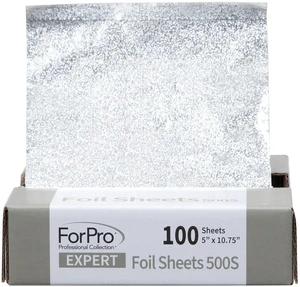 ForPro Expert Embossed Foil Sheets 500S, Aluminum Foil for Hair Coloring & Highlighting, Food Safe, Pop-Up Dispenser, 5"W x 10.75"L, 100-Count ForPro Expert Embossed Foil Sheets 500S, Aluminum Foil for Hair Coloring & Highlighting, Food Safe, Pop-Up Dispenser, 5"W x 10.75"L, 100-Count