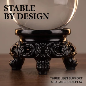 Black Wooden Hollow Display Stand Base for Crystal Sphere Quartz Ball Holder Black Wooden Hollow Display Stand Base for Crystal Sphere Quartz Ball Holder