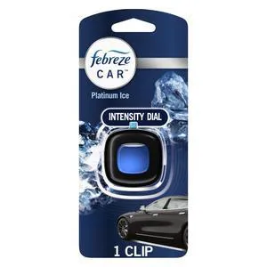 Febreze Platinum Ice Scent Car Air Freshener Odor-Fighting Automotive Vent Clip Long Lasting for Strong Odors 1 Count Febreze Platinum Ice Scent Car Air Freshener Odor-Fighting Automotive Vent Clip Long Lasting for Strong Odors 1 Count