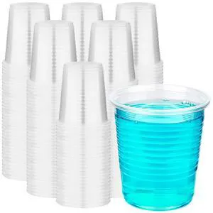 RACETOP 100 Pack 3 oz Clear Disposable Plastic Cups, Bulk Cold Drinking Cups for Party Wedding Thanksgiving Christmas RACETOP 100 Pack 3 oz Clear Disposable Plastic Cups, Bulk Cold Drinking Cups for Party Wedding Thanksgiving Christmas