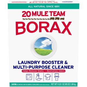 20 Mule Team All Natural Borax Laundry Detergent Booster & Multi-Purpose Household Cleaner, 65 oz 20 Mule Team All Natural Borax Laundry Detergent Booster & Multi-Purpose Household Cleaner, 65 oz