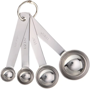 Mainstays 4-Piece Stainless Steel Nesting Measuring Spoons Set Mainstays 4-Piece Stainless Steel Nesting Measuring Spoons Set