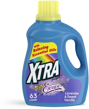 Xtra Plus Liquid Laundry Detergent, Scent of Escape Lavender & Sweet Vanilla, 63 Loads, 97.7 fl oz Xtra Plus Liquid Laundry Detergent, Scent of Escape Lavender & Sweet Vanilla, 63 Loads, 97.7 fl oz