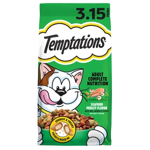 Temptations Seafood Medley Flavor Dry Cat Food, 3.15Lb Bag Temptations Seafood Medley Flavor Dry Cat Food, 3.15Lb Bag