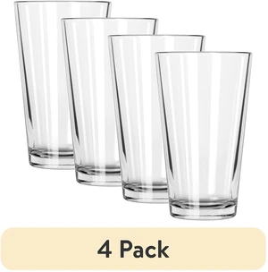 Mainstays Clear Pint Glass 16 oz, 4 Pack Mainstays Clear Pint Glass 16 oz, 4 Pack