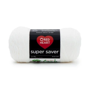 Red Heart Super Saver 4 Medium Acrylic Yarn, White, 364 Yards, 7oz/198g Red Heart Super Saver 4 Medium Acrylic Yarn, White, 364 Yards, 7oz/198g