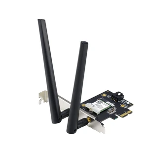 ASUS PCE-AX1800 AX1800 PCIe WiFi 6 Bluetooth 5.2 Adapter, 2 External Antennas, 1800Mbps, WPA3, OFDMA and MU-MIMO ASUS PCE-AX1800 AX1800 PCIe WiFi 6 Bluetooth 5.2 Adapter, 2 External Antennas, 1800Mbps, WPA3, OFDMA and MU-MIMO