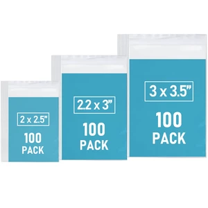 300 PCS Mini Plastic Bags, 3 Assorted Sizes 300 PCS Mini Plastic Bags, 3 Assorted Sizes