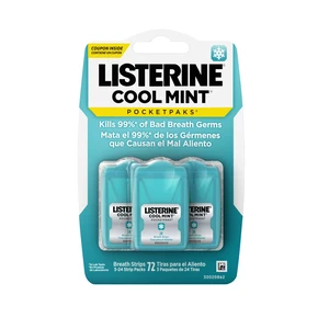 Listerine PocketPaks Breath Strips Cool Mint, 24-Strip Pack, 3 Pack Listerine PocketPaks Breath Strips Cool Mint, 24-Strip Pack, 3 Pack