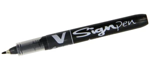Pilot V Sign Pen Liquid Ink 2.0mm Tip - Black, Single Pen Pilot V Sign Pen Liquid Ink 2.0mm Tip - Black, Single Pen