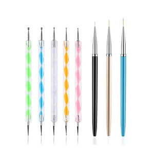 5PCS Dotting Pens with 3PCS Nail Painting Brushes, Nail Art Design Tools 5PCS Dotting Pens with 3PCS Nail Painting Brushes, Nail Art Design Tools